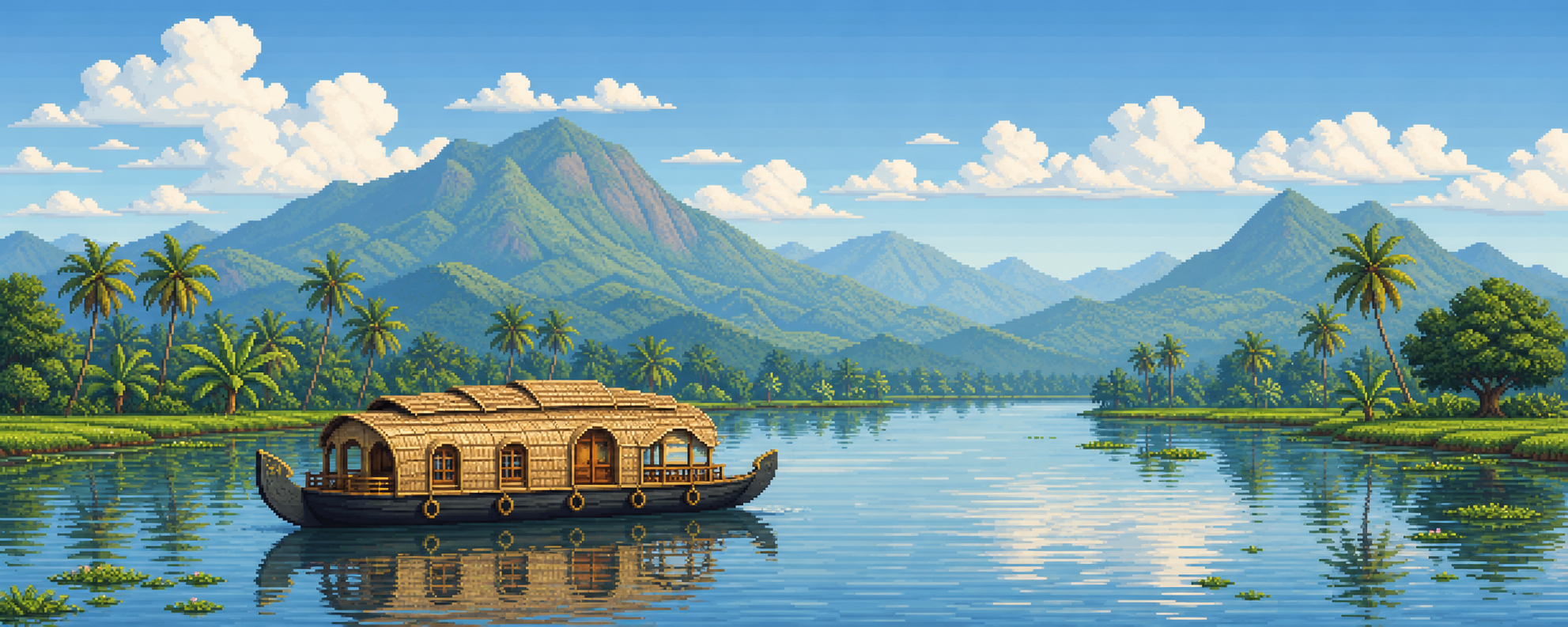 Kerala houseboat in the backwaters
